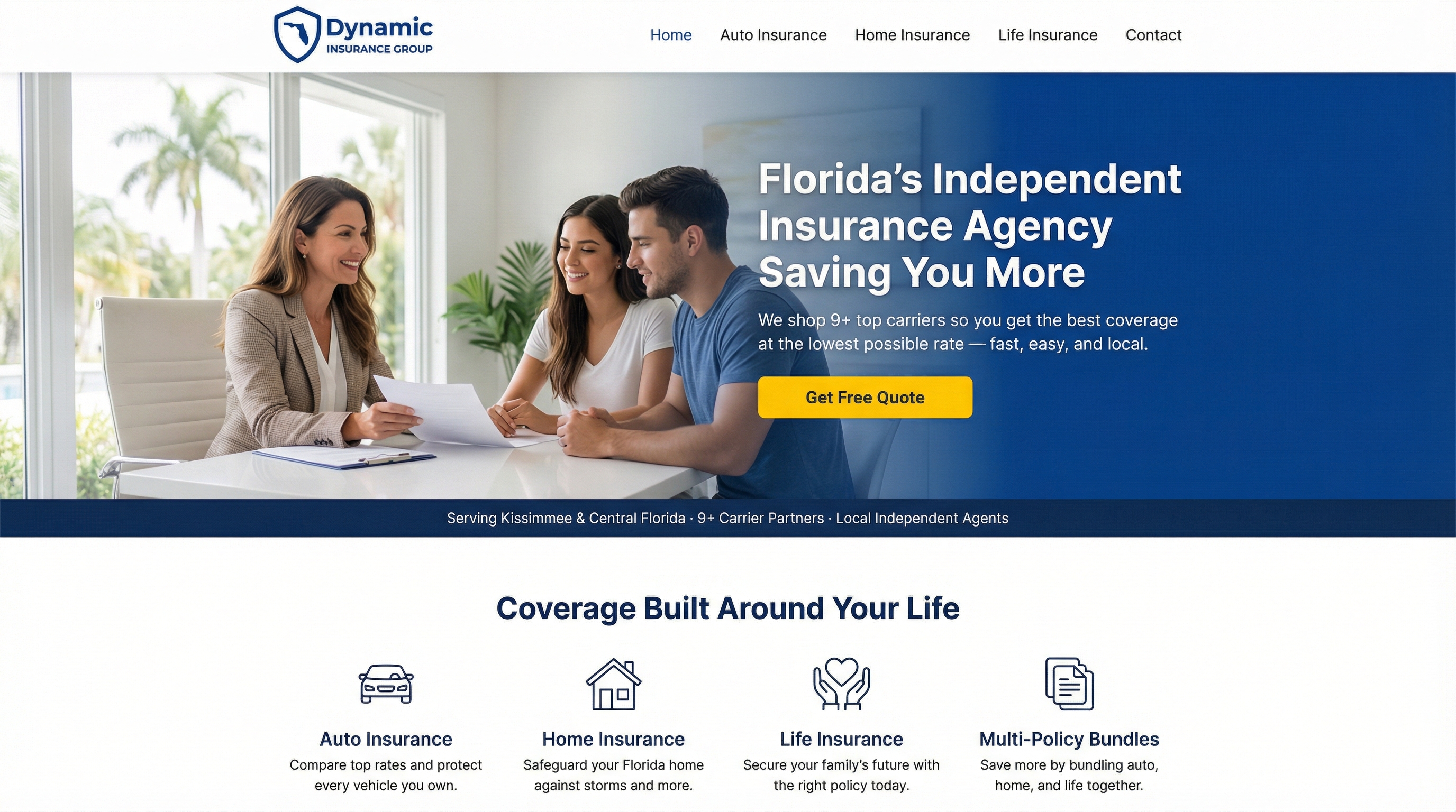 Dynamic Insurance Group website preview