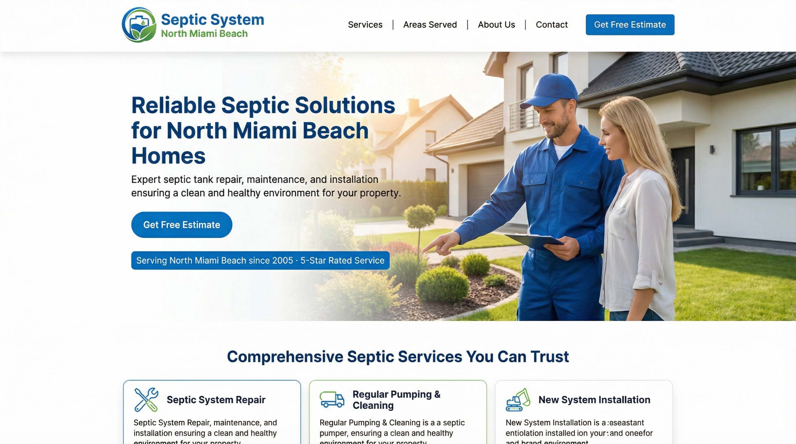 Septic System North Miami Beach website preview