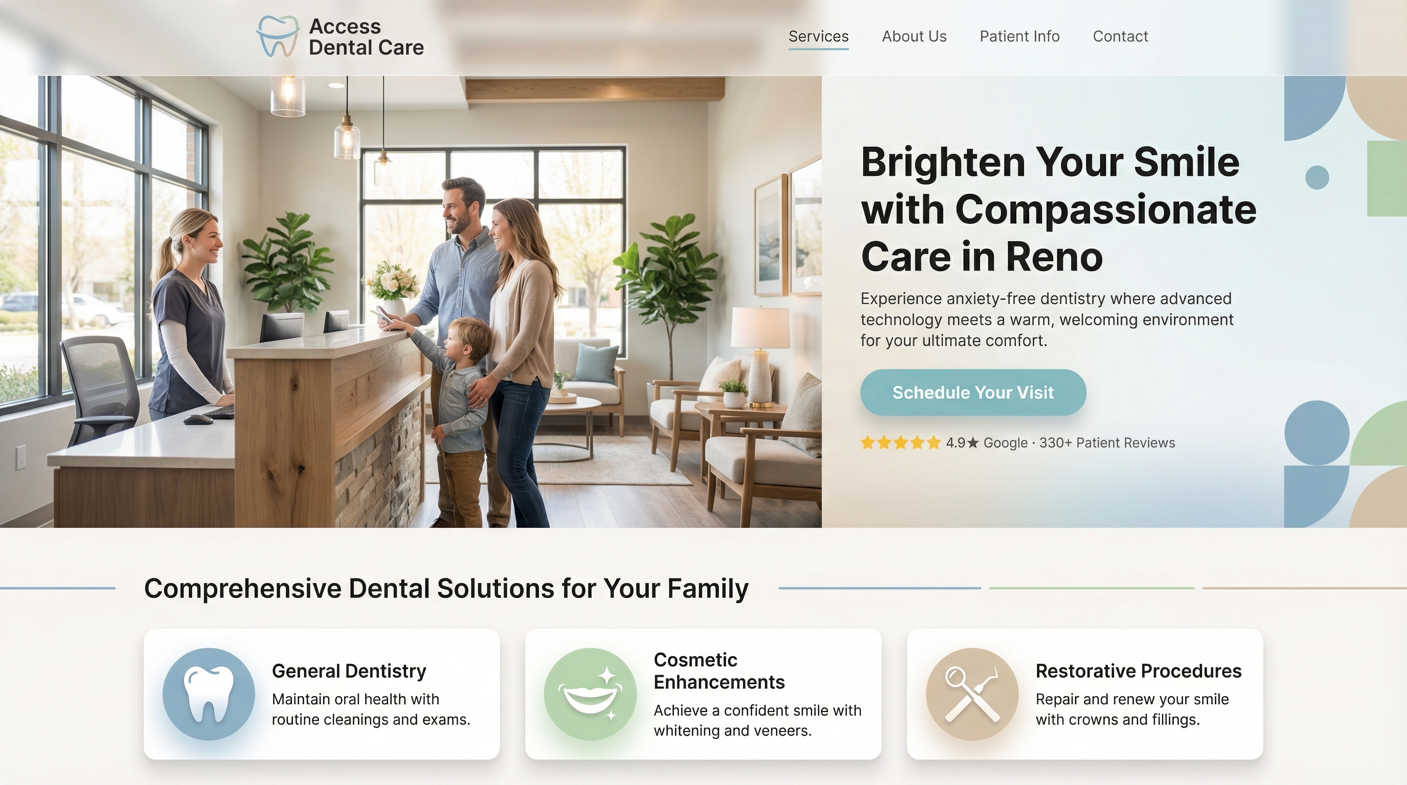 Access Dental Care website preview