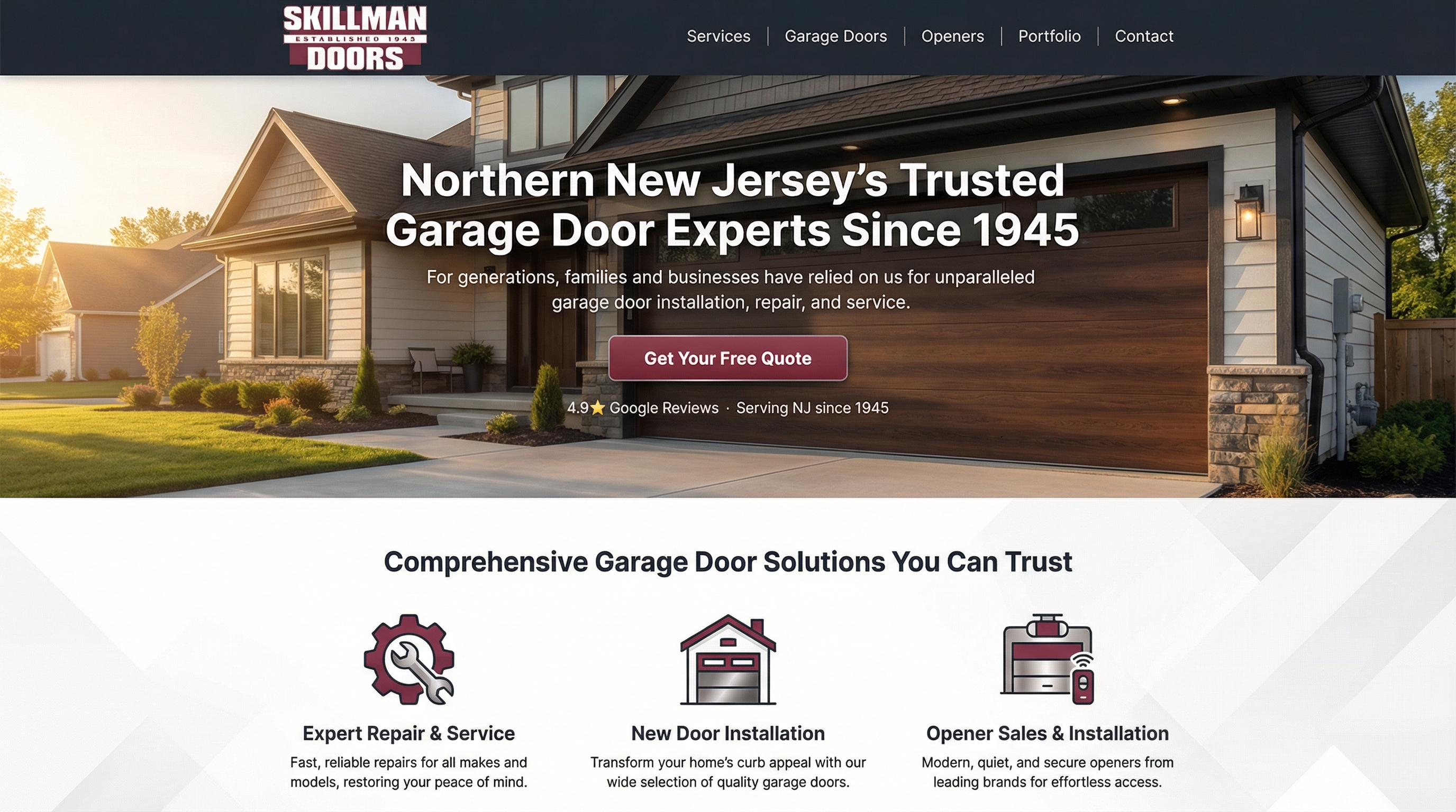 Skillman Doors, LLC website preview