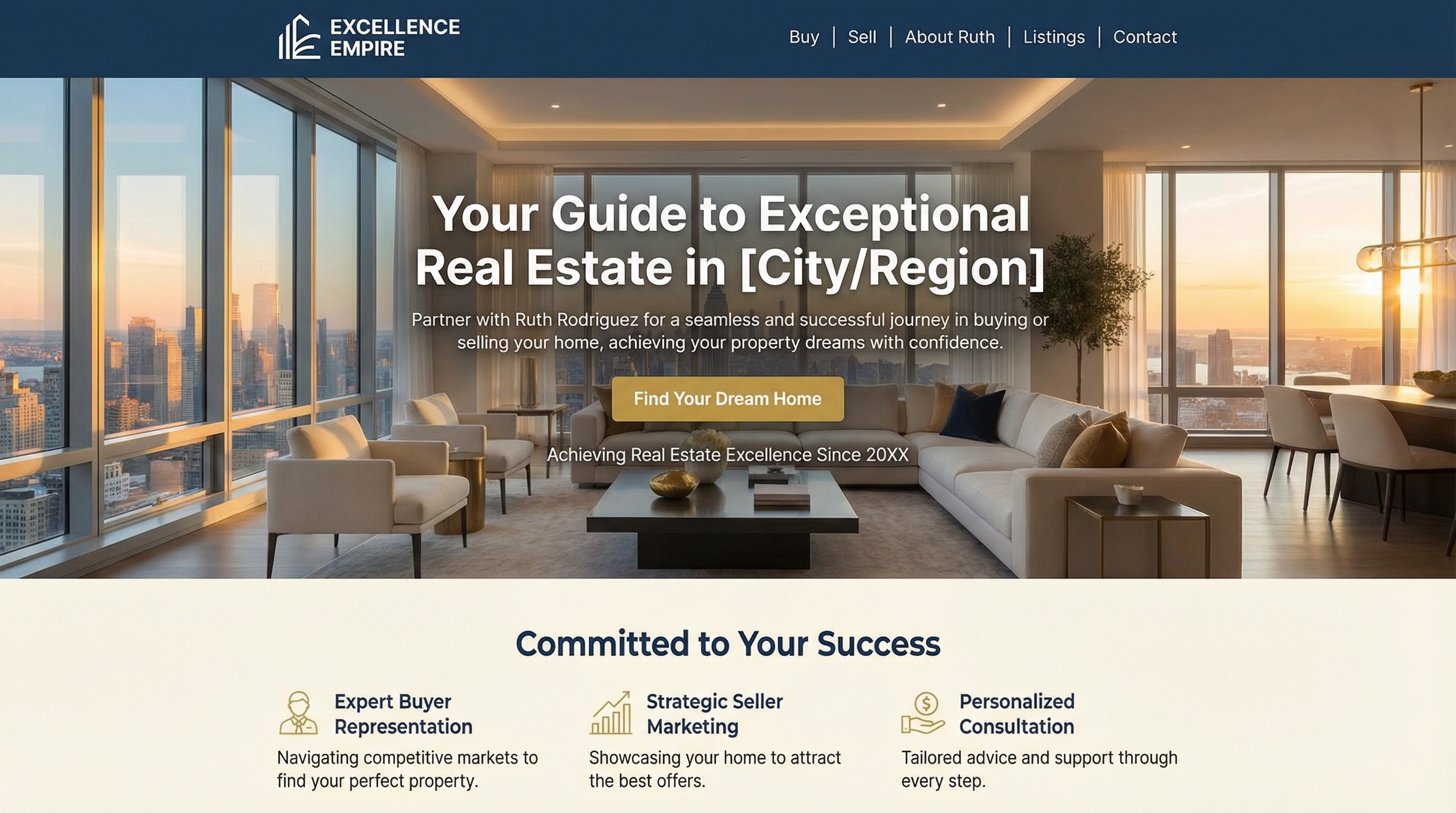 Ruth Rodriguez, EXCELLENCE EMPIRE REAL ESTATE website preview