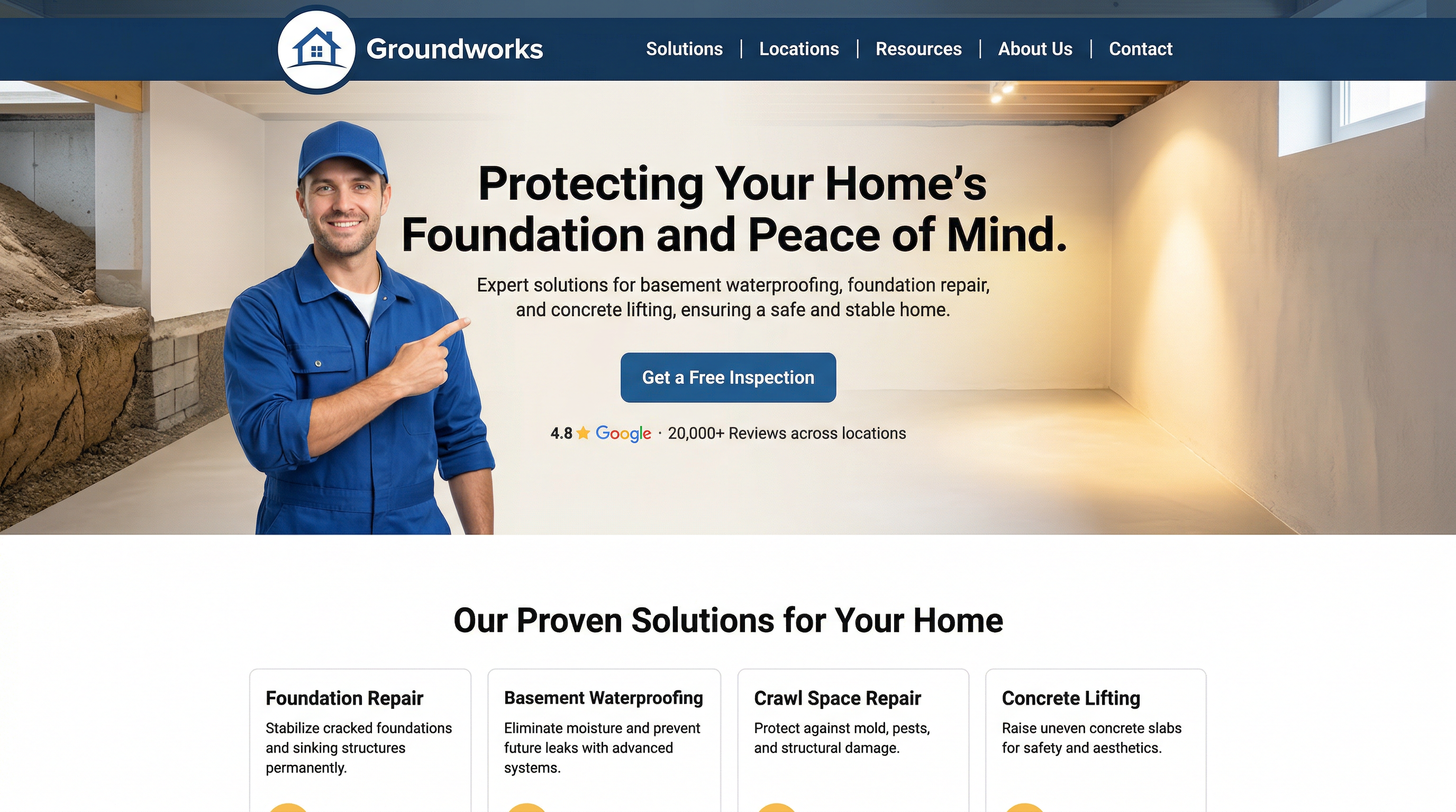 Groundworks website preview