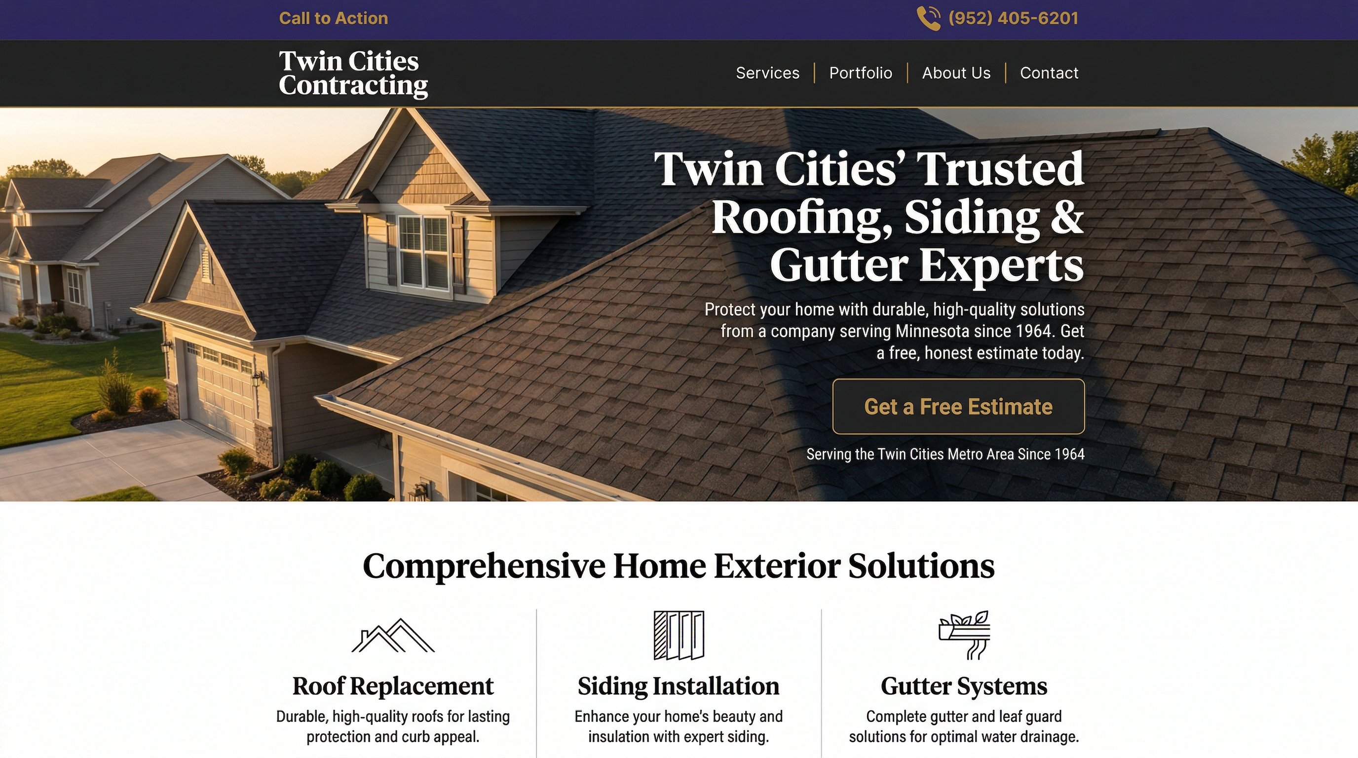 Twin Cities Contracting Services Inc. website preview