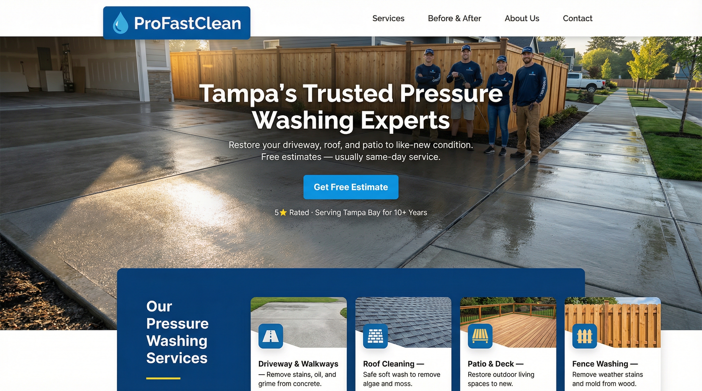 Profastclean website preview