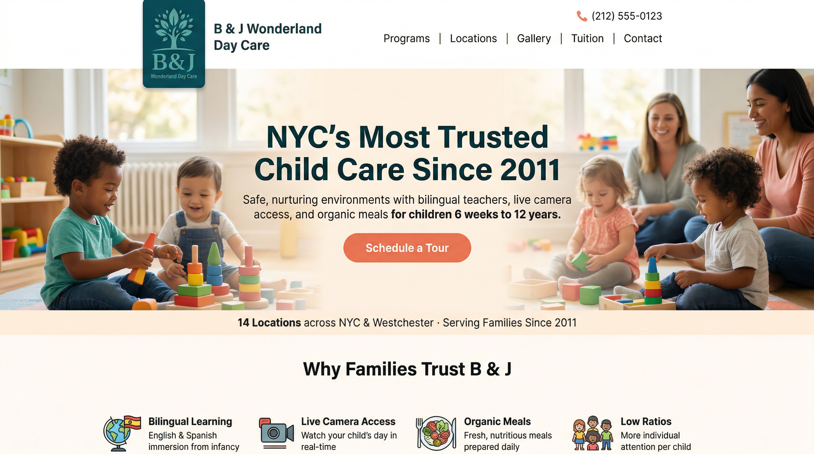 B & J Wonderland Day Care #13 website preview