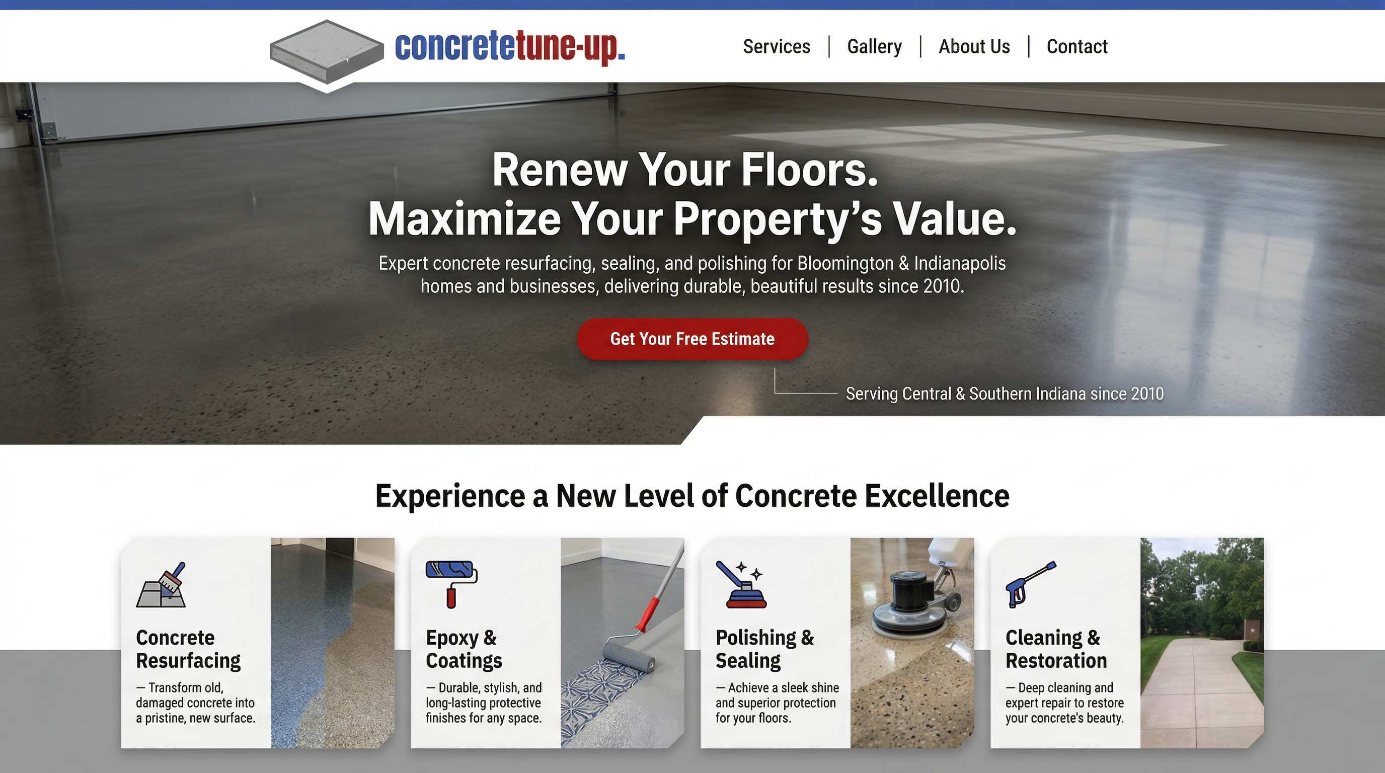 Concrete Tune Up website preview