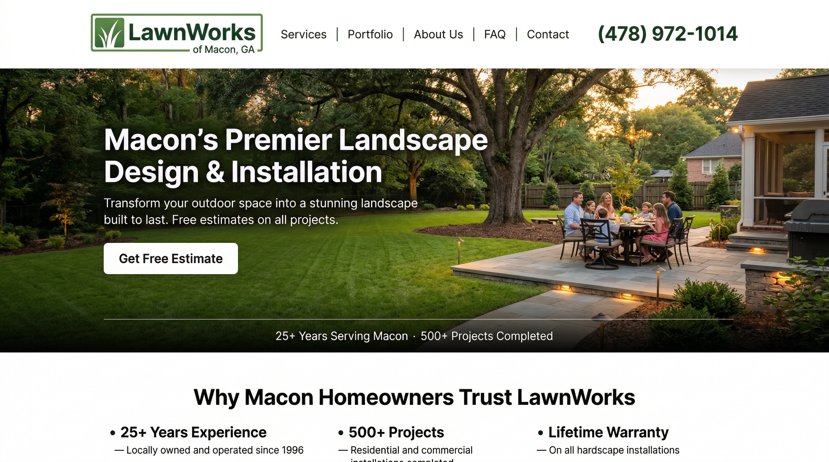 LawnWorks website preview