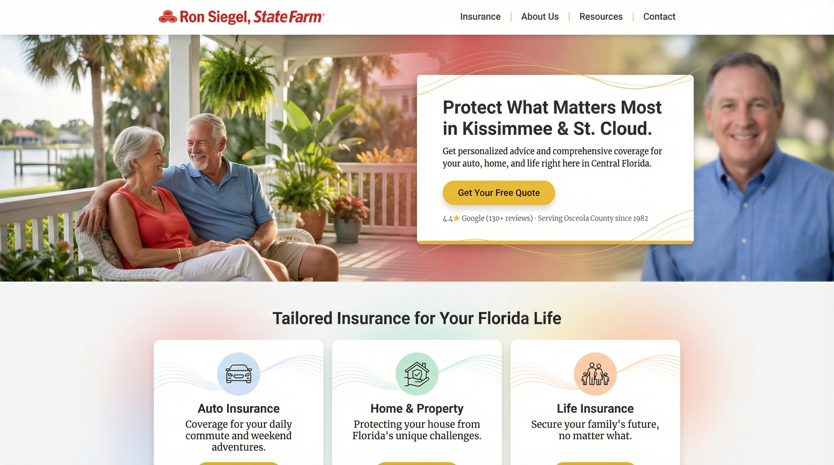 Ron Siegel - State Farm Insurance Agent website preview