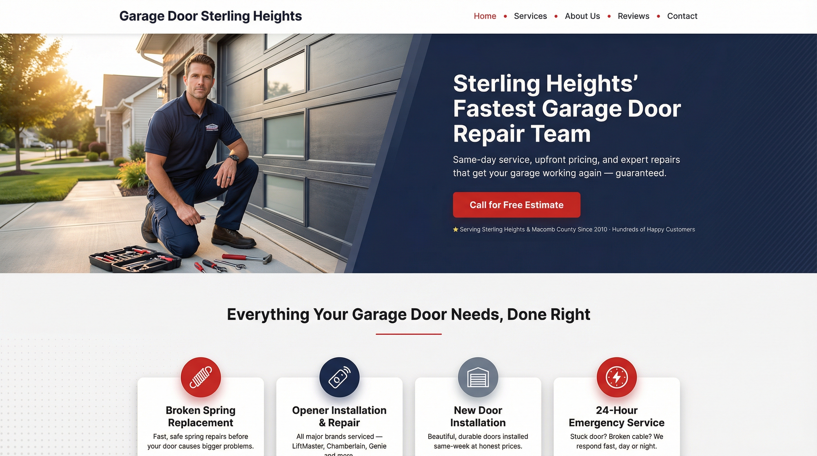 garagedoorofsterlingheights. website preview