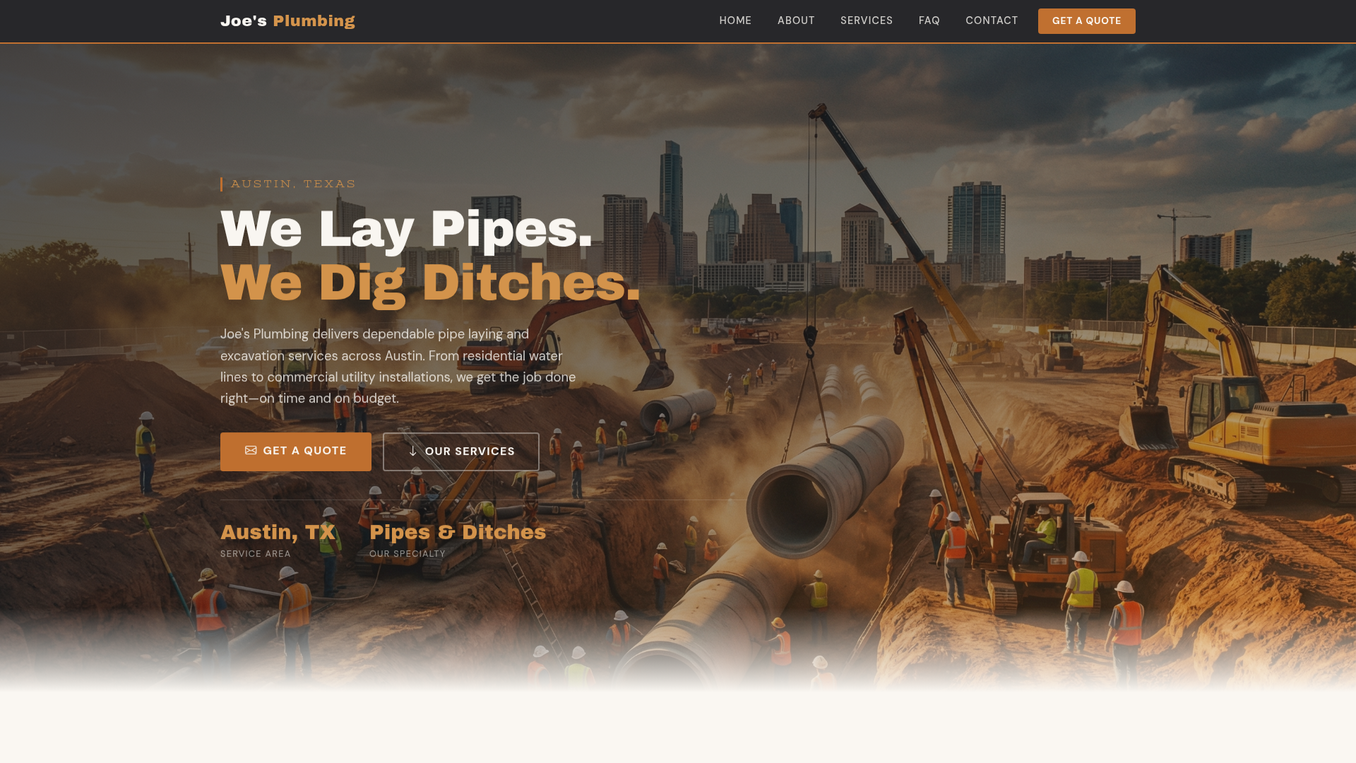 Joe's Plumbing redesign