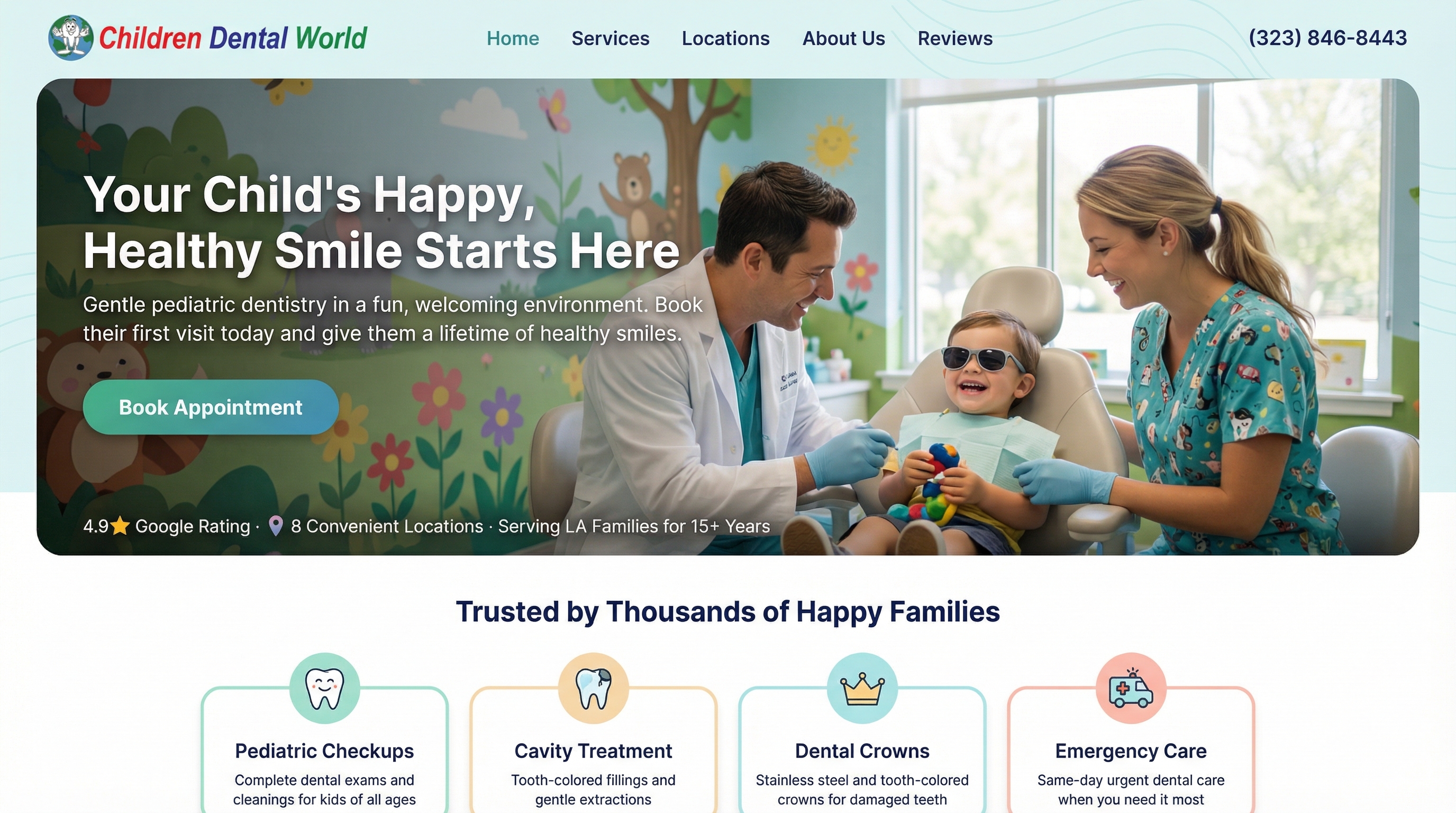 Children Dental World website preview