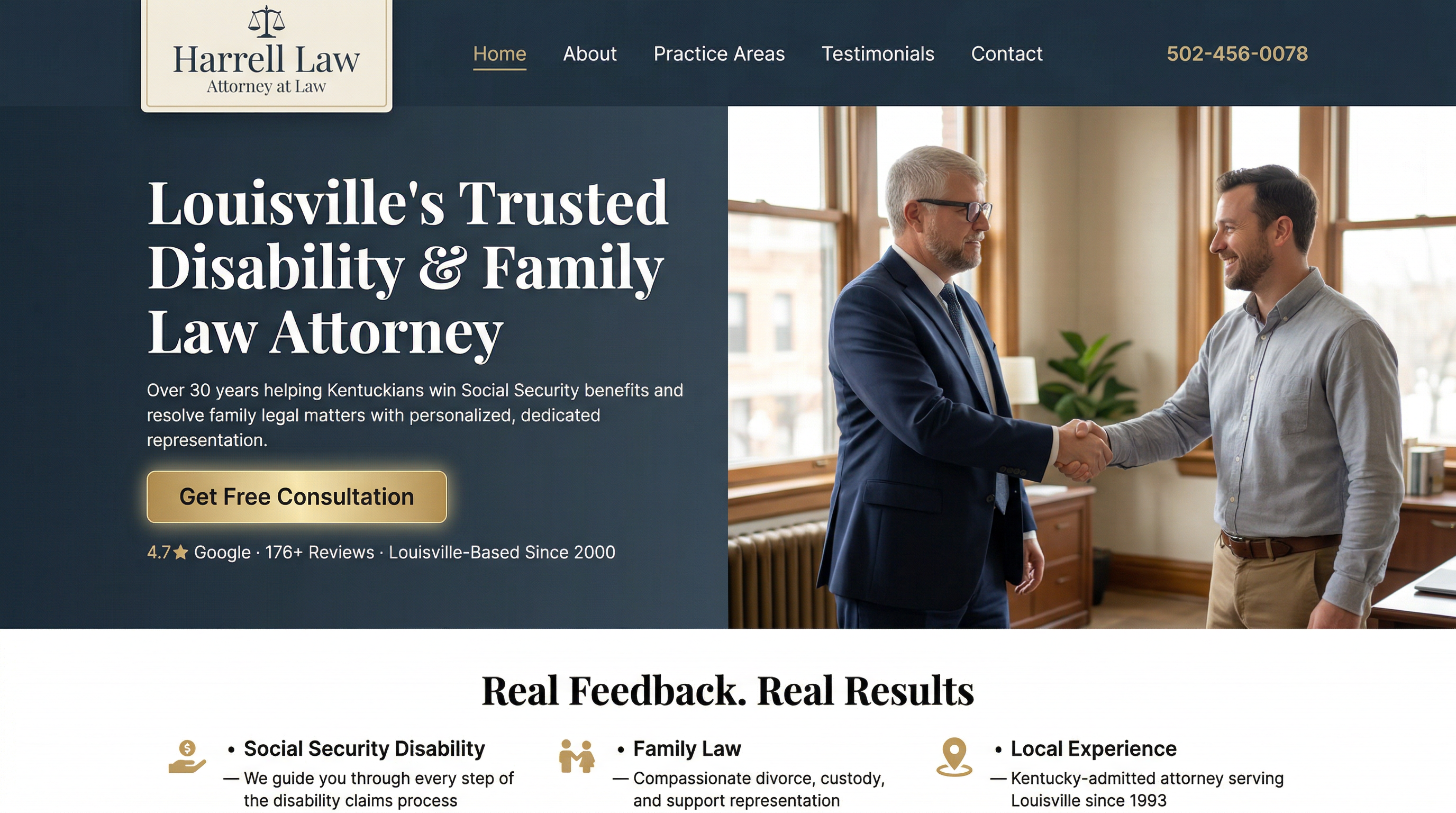 Christopher Harrell, Attorney at Law, PLLC website preview
