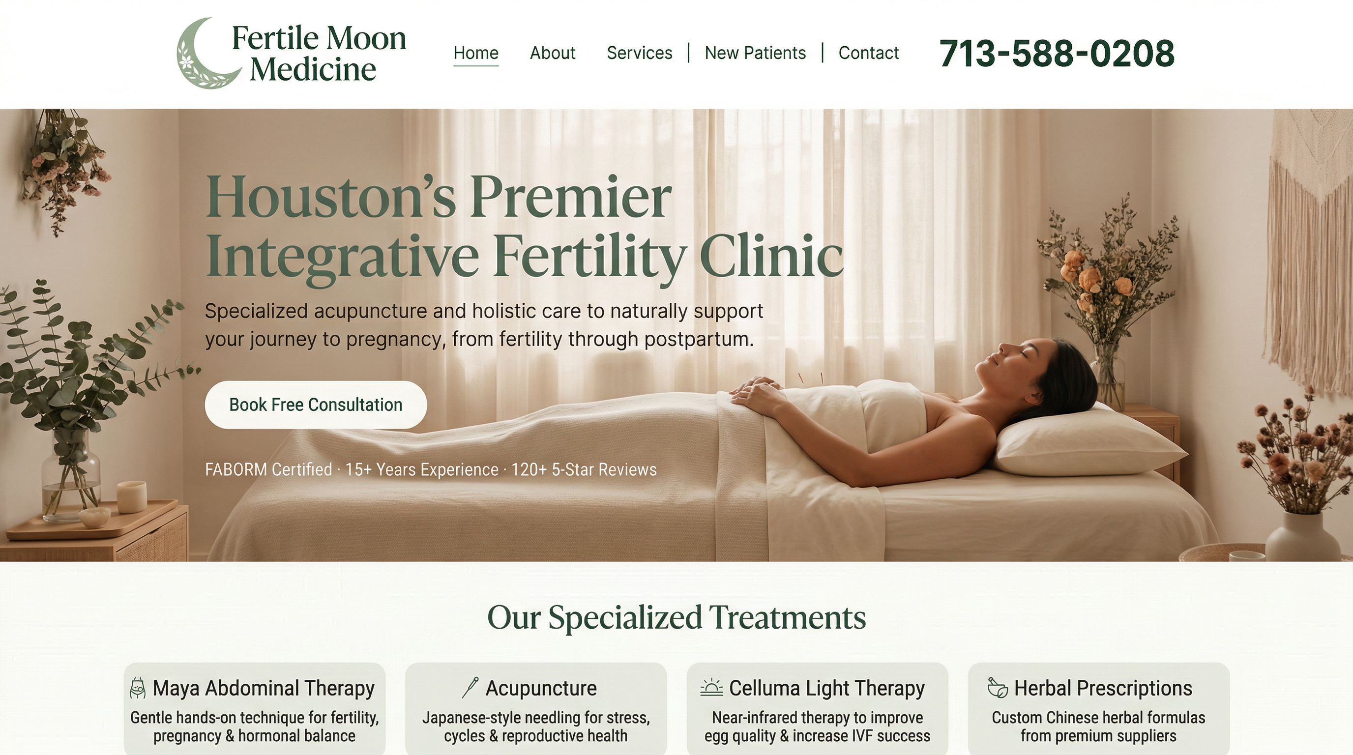 Fertile Moon Integrative Medicine website preview