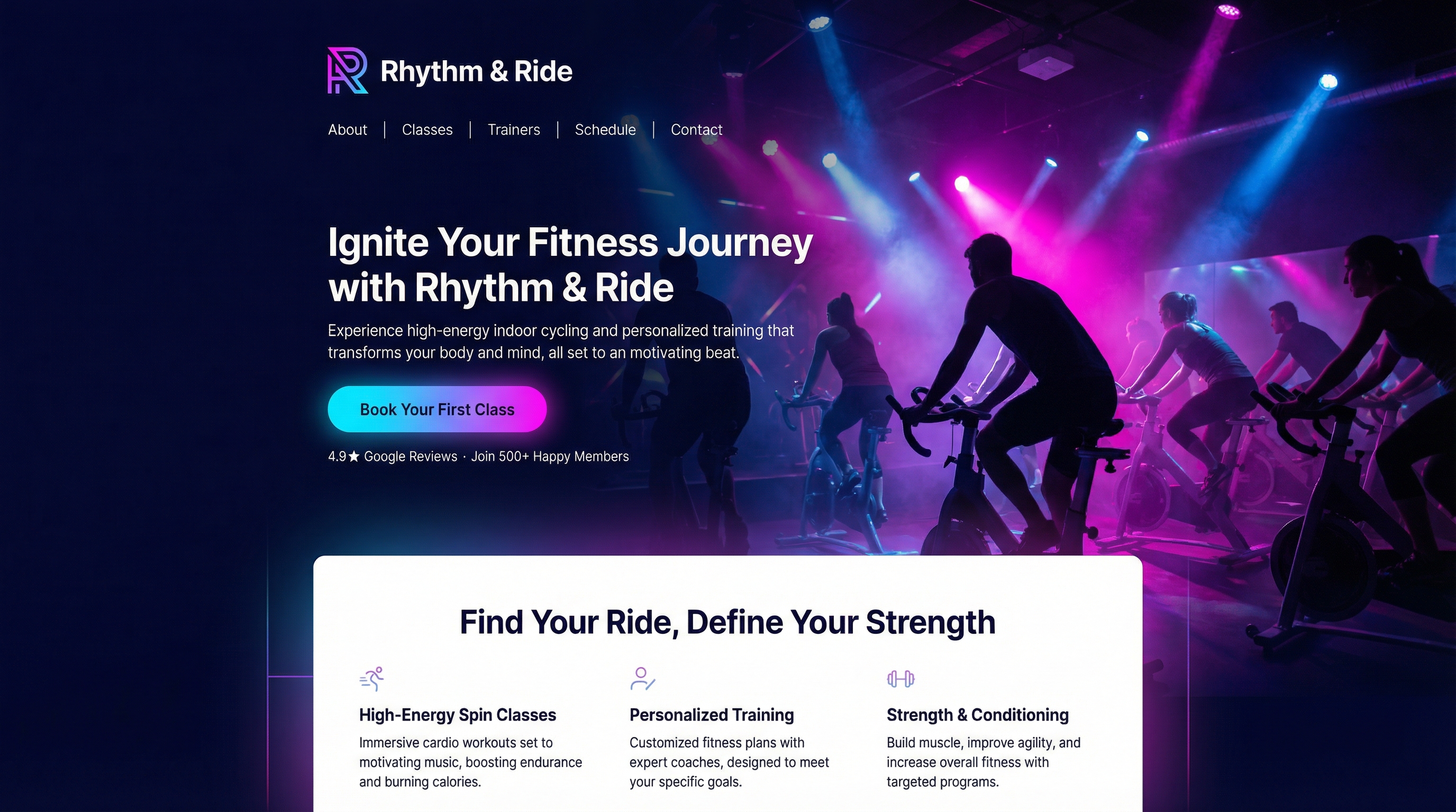 Rhythm & Ride website preview