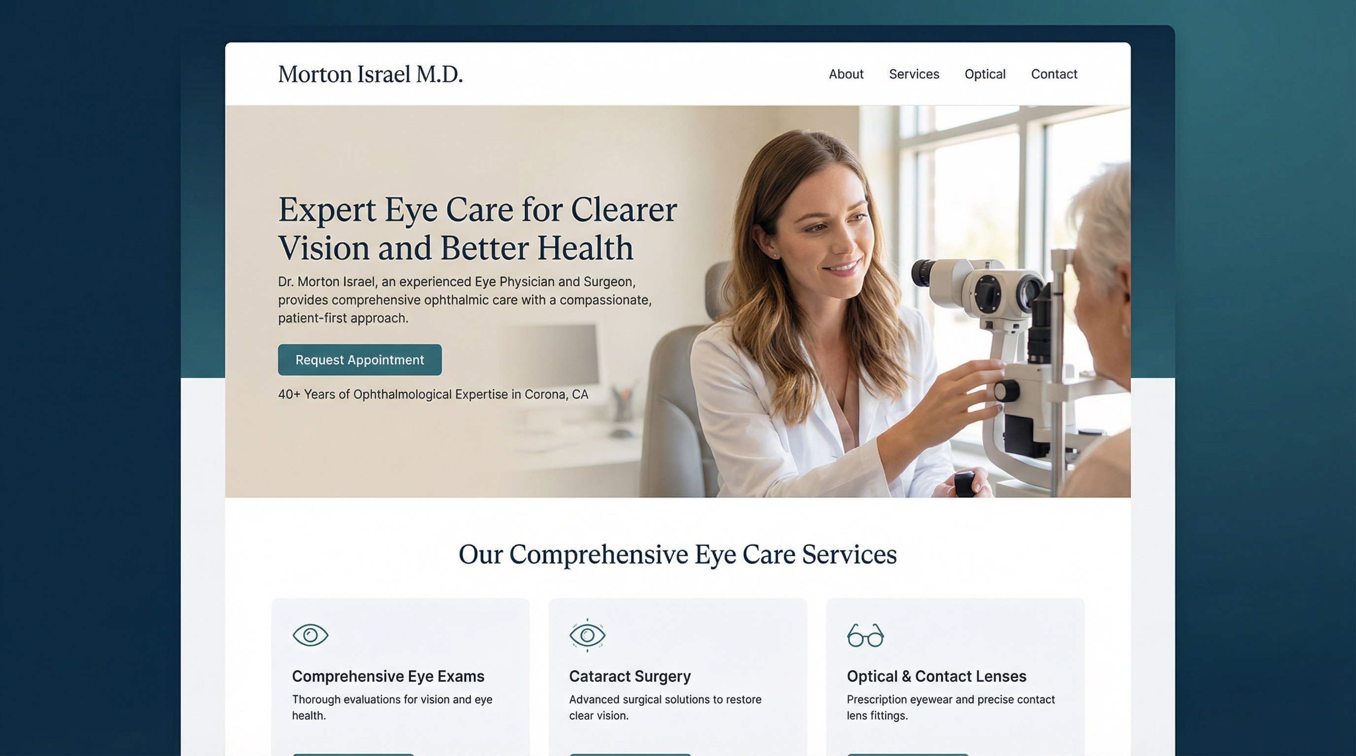 Israel Morton P MD website preview