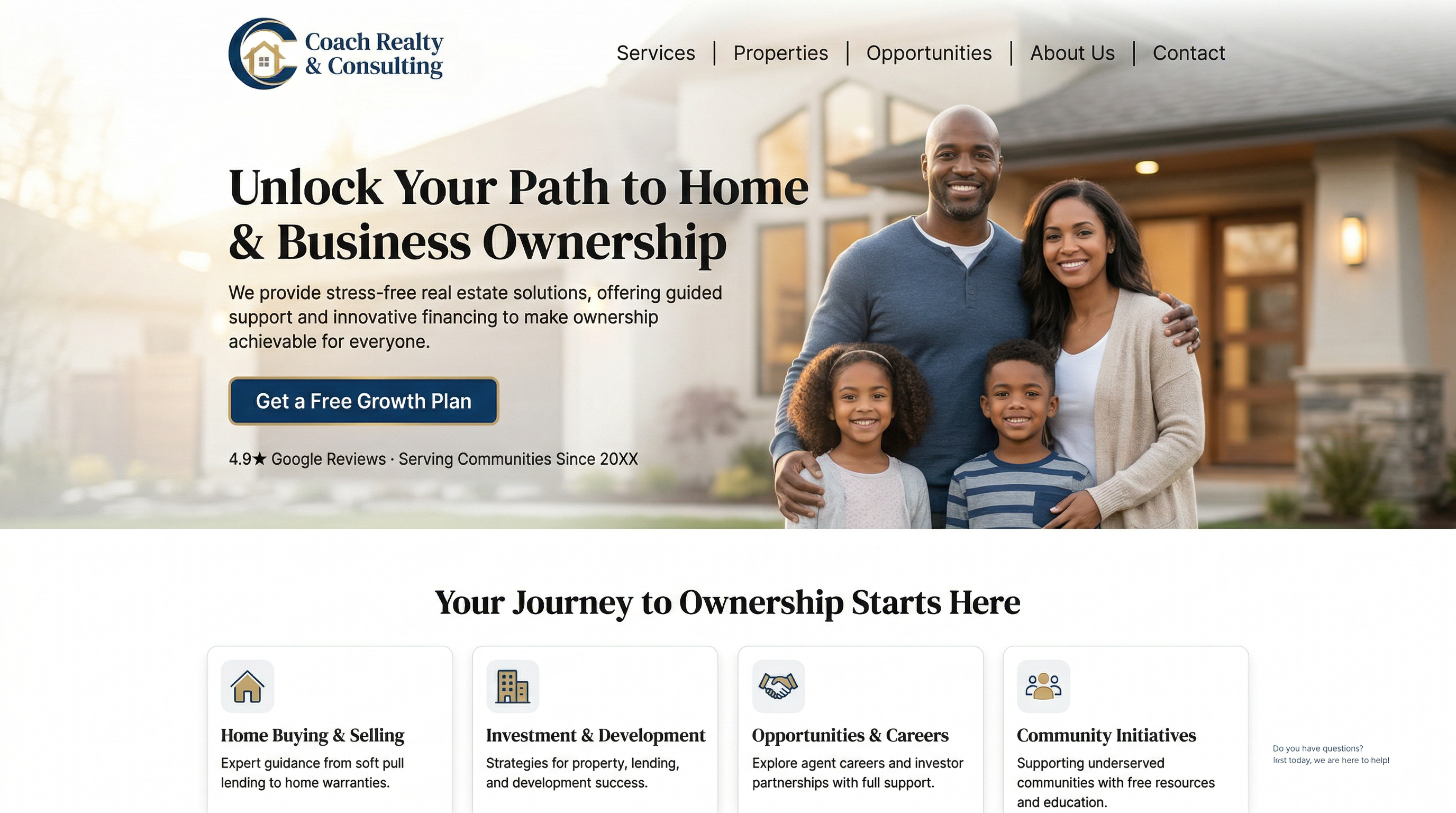 Coach Realty & Consulting website preview