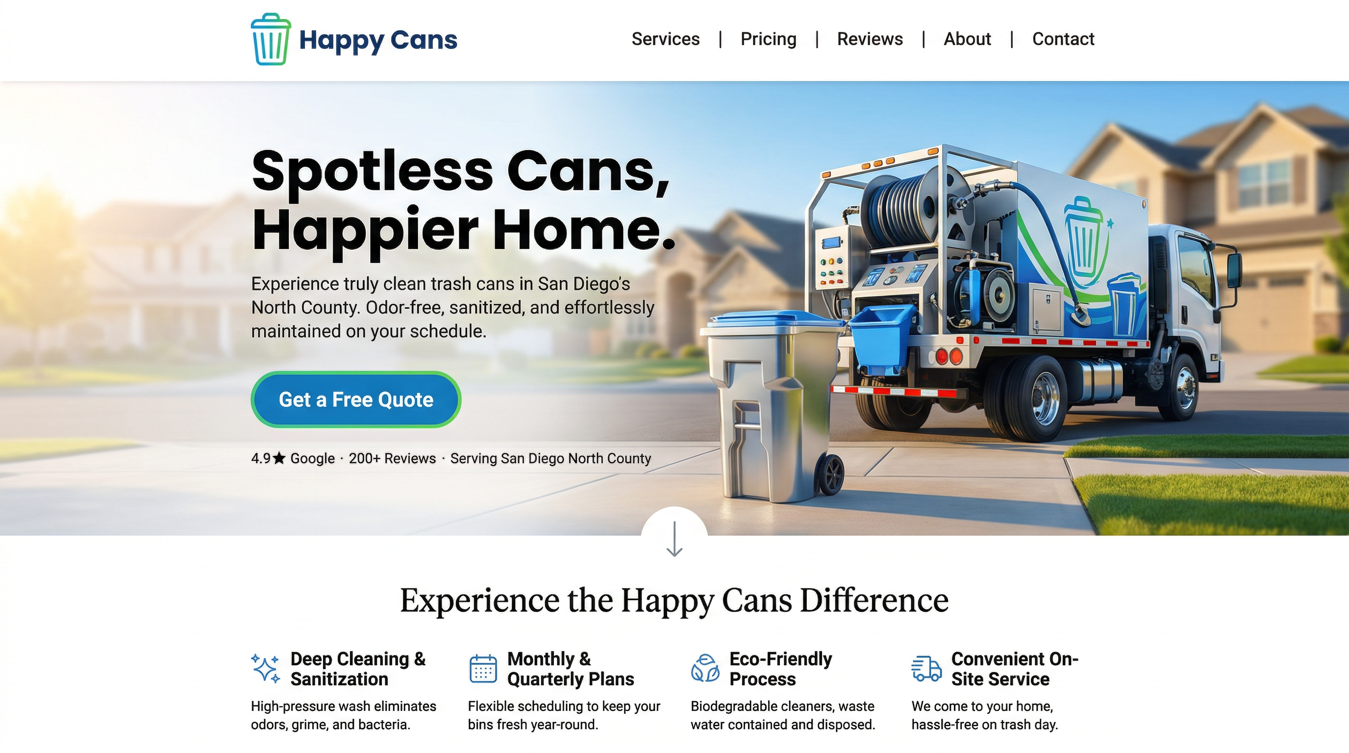 Happy Cans website preview