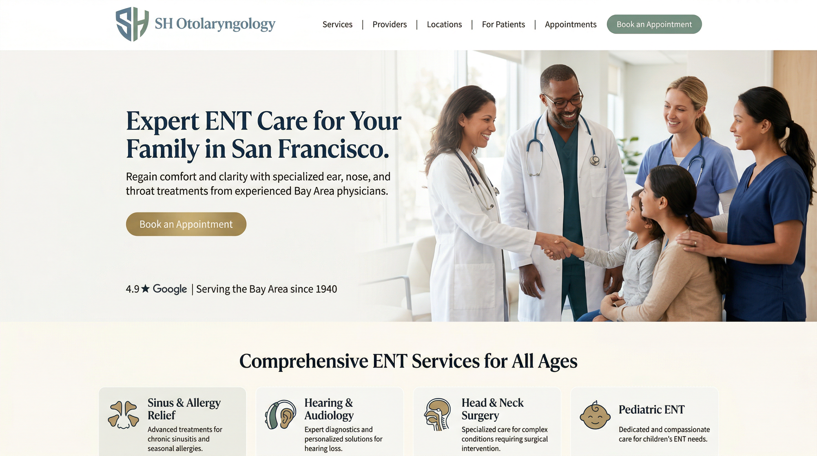 SH Otolaryngology website preview