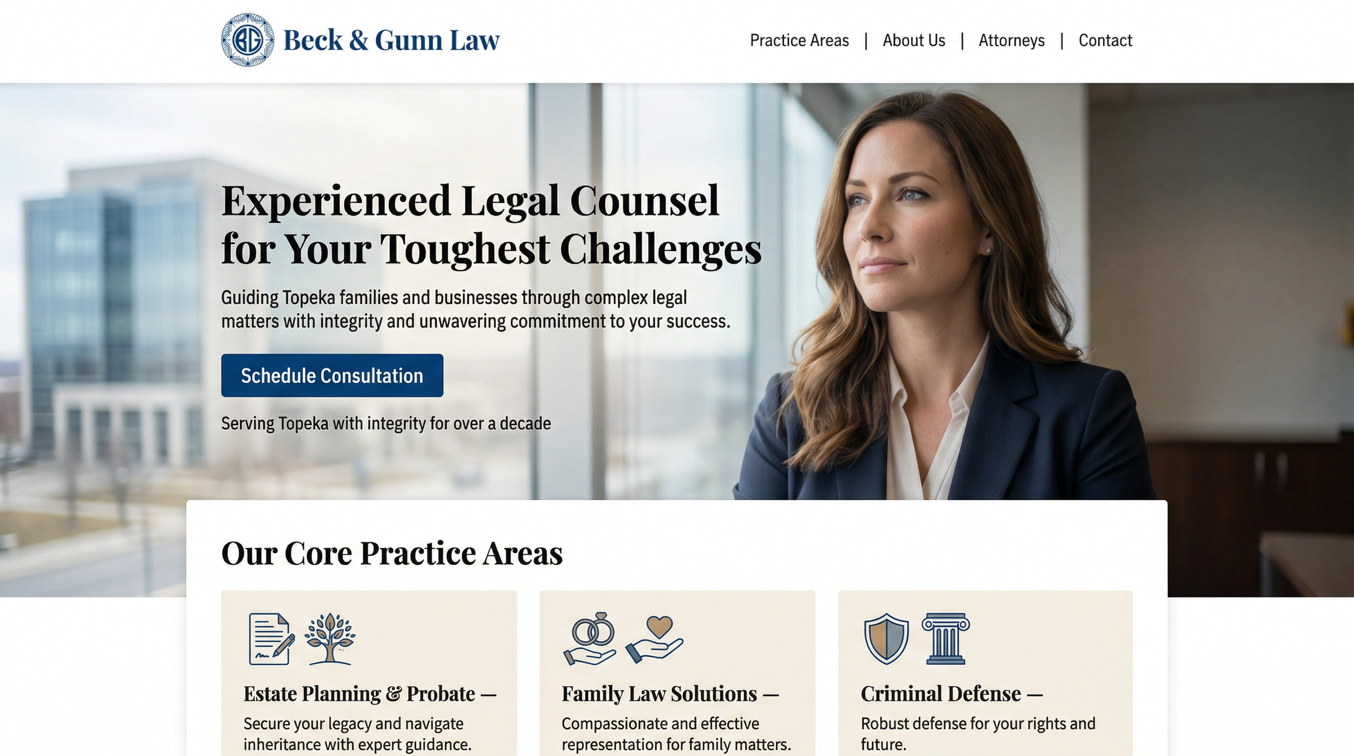 Beck & Gunn Law Office, LLC website preview