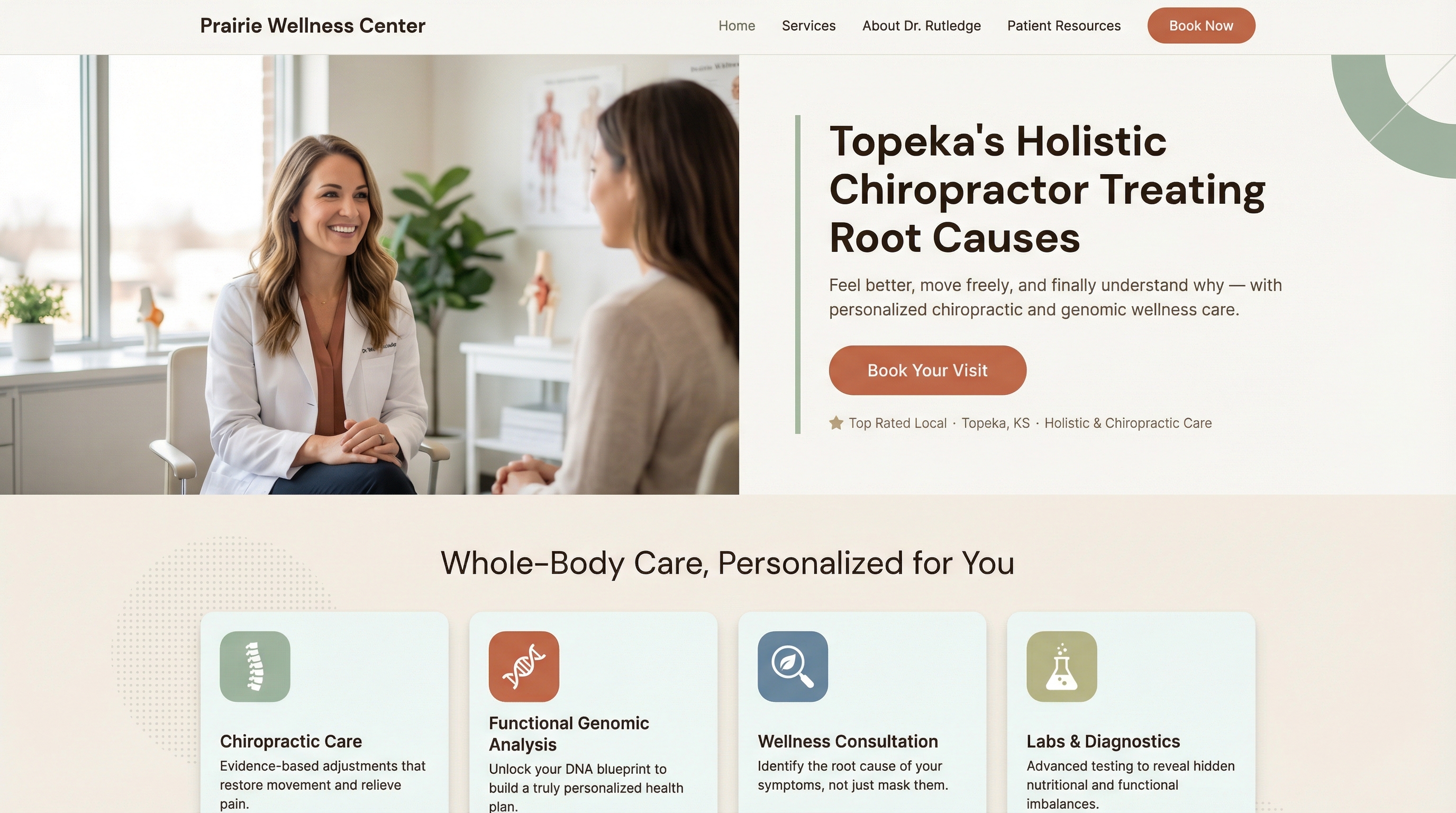 Dr Whitney Rutledge, DC website preview